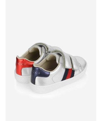 Gucci Leather Velcro Trainers With Stripe offre 