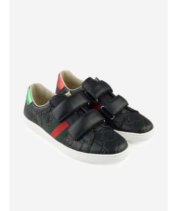 Gucci Leather GG Logo Trainers de pas cher