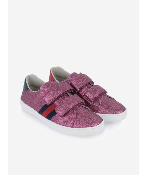 Gucci Girls Glitter Velcro Strap Trainers Les êtres humains sont 