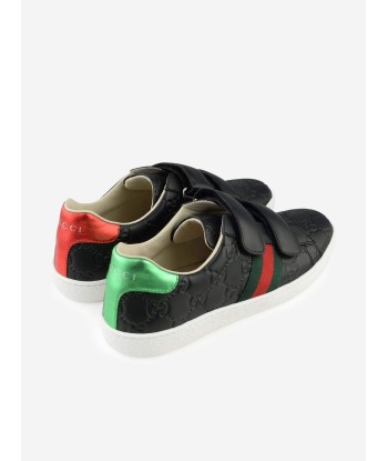 Gucci Leather GG Logo Trainers de pas cher