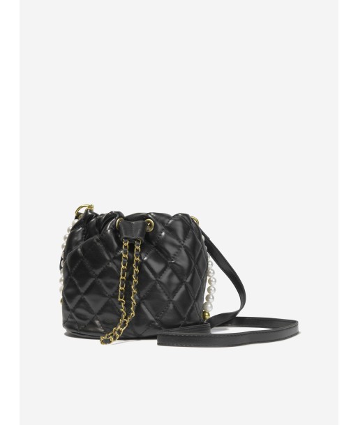 Monnalisa Girls Quilted Bucket Bag in in Black en ligne des produits 