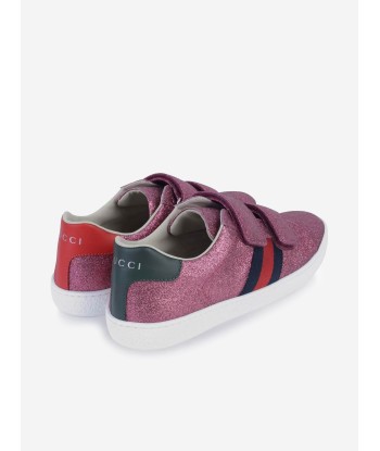 Gucci Girls Glitter Velcro Strap Trainers Les êtres humains sont 