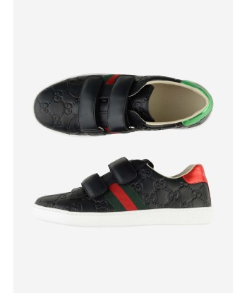 Gucci Leather GG Logo Trainers de pas cher