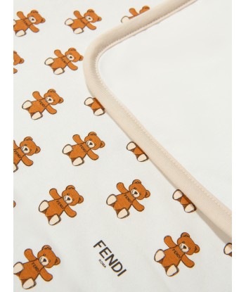 Fendi Baby Unisex Cotton Teddy Bear Blanket hantent personnes