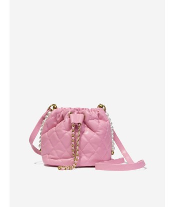 Monnalisa Girls Quilted Bucket Bag in in Pink pas chere