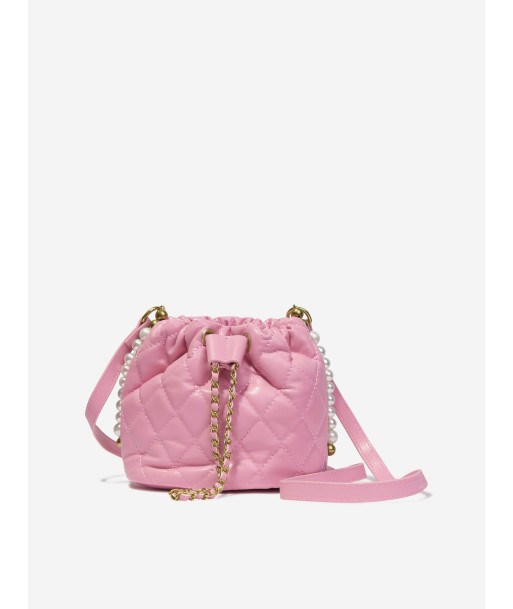 Monnalisa Girls Quilted Bucket Bag in in Pink pas chere