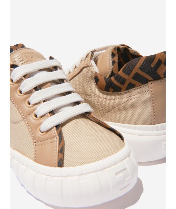 Fendi Unisex Canvas FF Logo Trainers commande en ligne