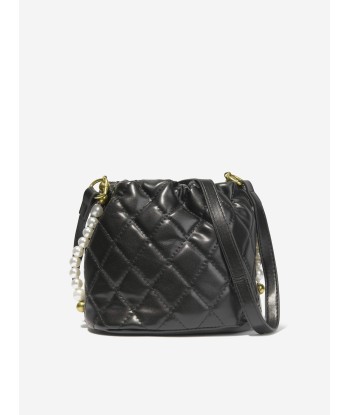 Monnalisa Girls Quilted Bucket Bag in in Black en ligne des produits 