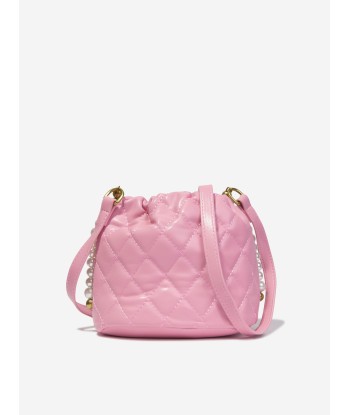 Monnalisa Girls Quilted Bucket Bag in in Pink pas chere