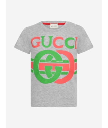 GUCCI Baby Boys Cotton Logo Top de technologie