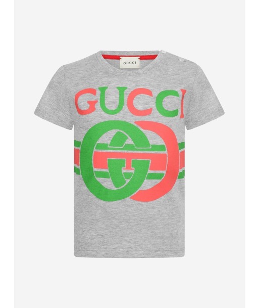 GUCCI Baby Boys Cotton Logo Top de technologie