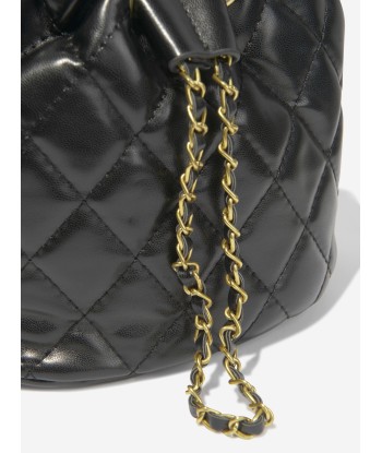 Monnalisa Girls Quilted Bucket Bag in in Black en ligne des produits 