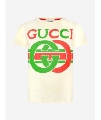 Gucci Boys Cotton Logo Top des créatures d'habitude