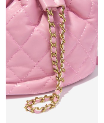 Monnalisa Girls Quilted Bucket Bag in in Pink pas chere