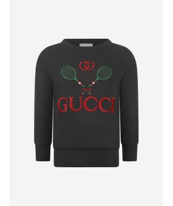 GUCCI Charcoal Tennis Sweater Les magasins à Paris et en Île-de-France