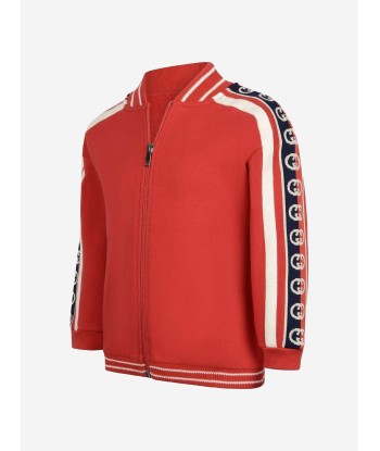 GUCCI Boys Zip Up Top - Cotton Logo Zip Up Top de la marque