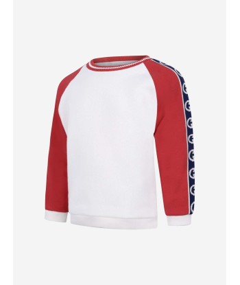 GUCCI Baby Boys Sweater - Ivory & Red GG Logo Sweater store