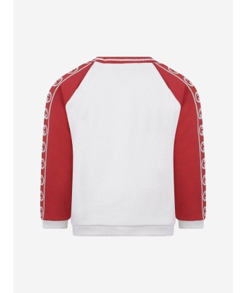 GUCCI Baby Boys Sweater - Ivory & Red GG Logo Sweater store