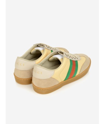 Gucci G74 Leather Trainers With Web pas cheres