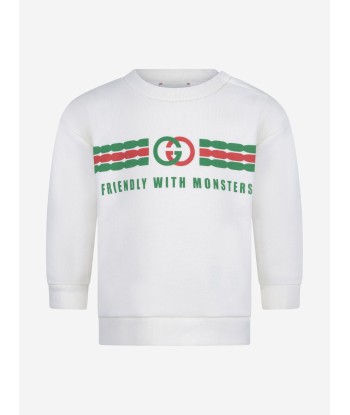 GUCCI Baby Girls Sweater - Cotton Logo Sweater À commander