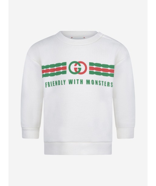 GUCCI Baby Girls Sweater - Cotton Logo Sweater À commander