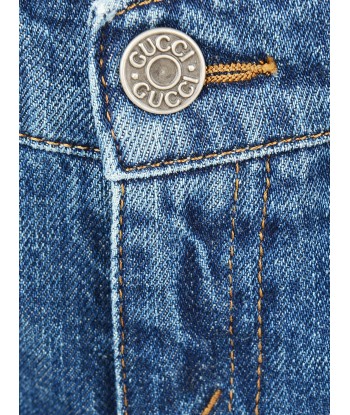 Gucci Boys Denim Turn Up Jeans With Webbing Faites des économies