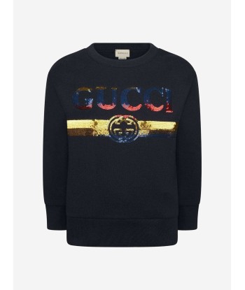 GUCCI Girls Sequin Logo Sweater pas chere