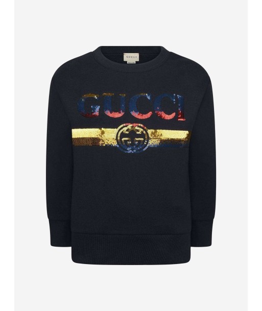 GUCCI Girls Sequin Logo Sweater pas chere