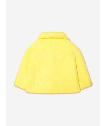 Monnalisa Girls Sherpa Jacket in Yellow paiement sécurisé