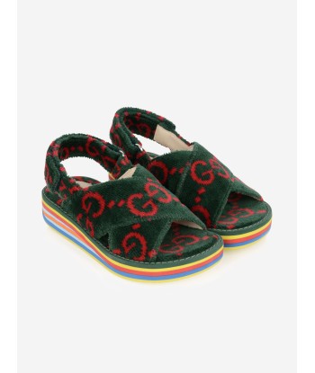 Gucci Kids Sandals - Terry Cloth Sandals brillant des détails fins