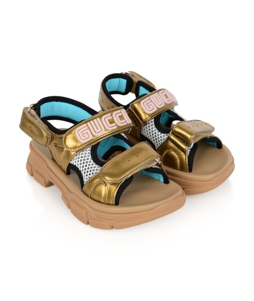 Gucci Girls Sandals - Leather & Mesh Sandals Amélioration de cerveau avec