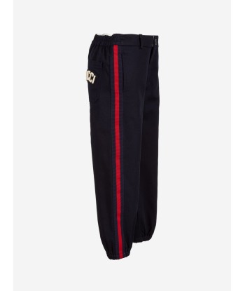 Gucci Boys Trousers - Blue Gabardine Trousers les ligaments