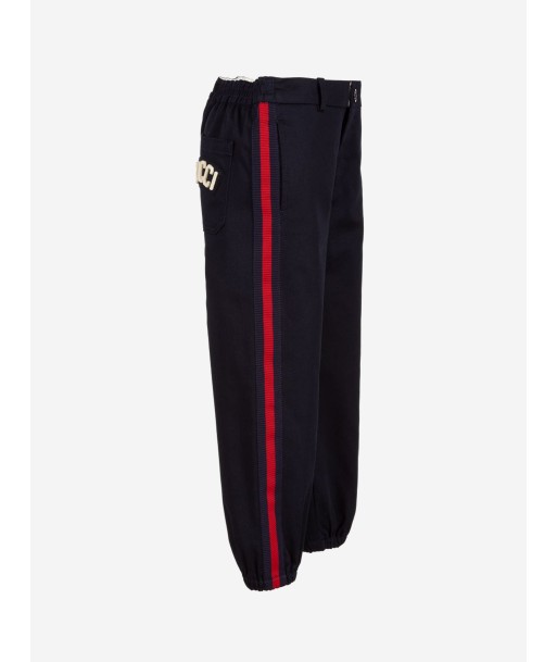 Gucci Boys Trousers - Blue Gabardine Trousers les ligaments