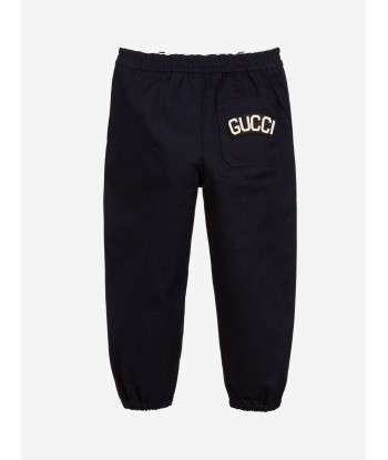 Gucci Boys Trousers - Blue Gabardine Trousers les ligaments