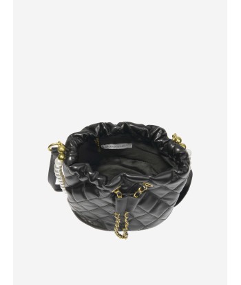 Monnalisa Girls Quilted Bucket Bag in in Black en ligne des produits 