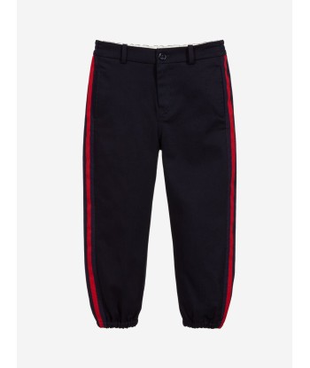 Gucci Boys Trousers - Blue Gabardine Trousers les ligaments