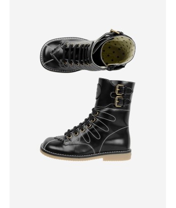 Gucci Girls Leather Lace Up Boots En savoir plus