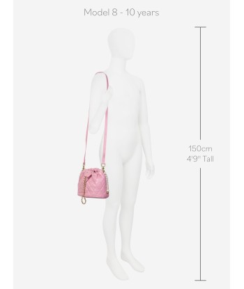 Monnalisa Girls Quilted Bucket Bag in in Pink pas chere