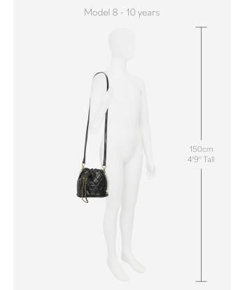 Monnalisa Girls Quilted Bucket Bag in in Black en ligne des produits 