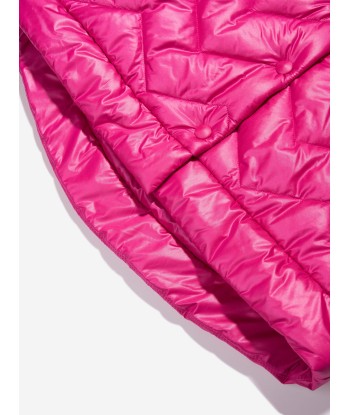 Monnalisa Girls Down Quilted Hooded Coat In Pink shop