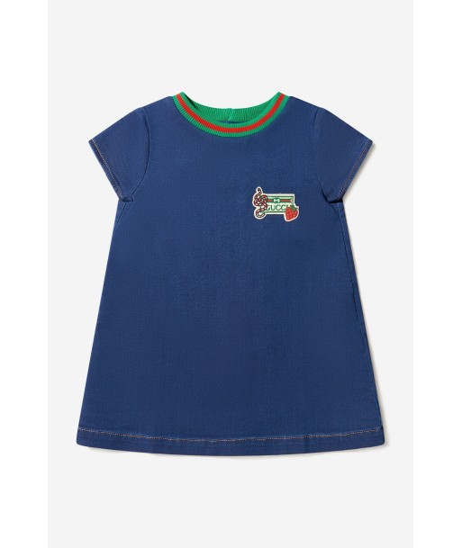 Gucci Baby Girls Cotton Jersey Denim Dress de pas cher