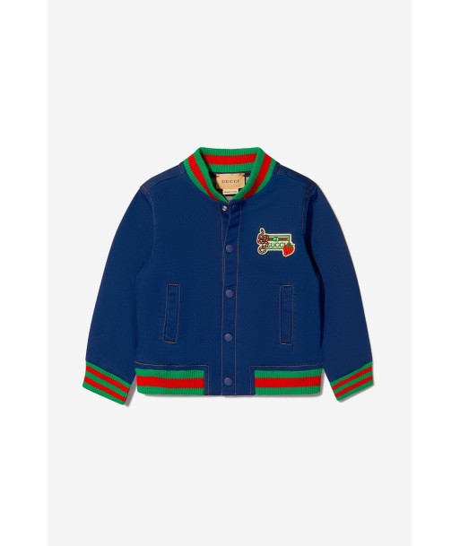 Gucci Baby Unisex Denim Bomber Jacket la colonne vertébrale