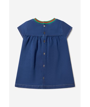 Gucci Baby Girls Cotton Jersey Denim Dress de pas cher