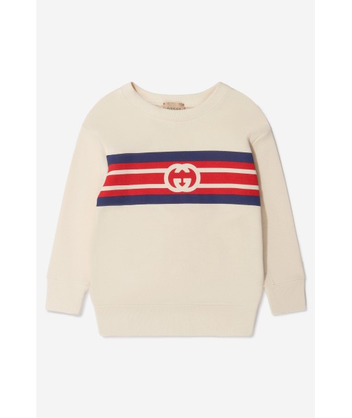 Gucci Boys Cotton Logo Sweatshirt pas cher 