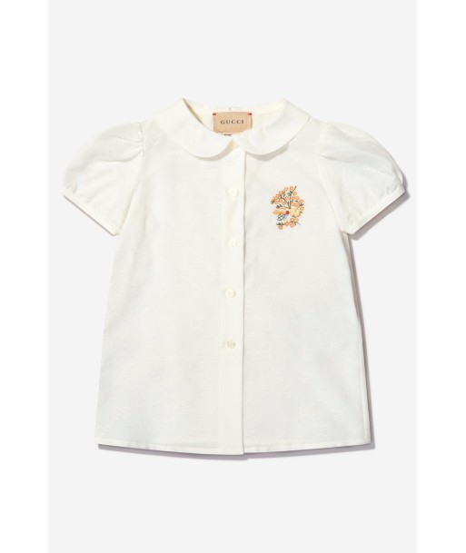 Gucci Baby Girls Cotton Jacquard GG Shirt Les magasins à Paris