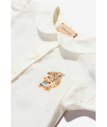 Gucci Baby Girls Cotton Jacquard GG Shirt Les magasins à Paris