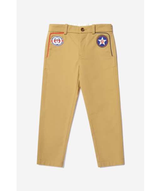 Gucci Boys Gabardine Logo Trousers des créatures d'habitude