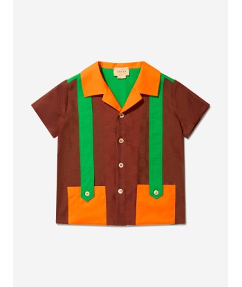 Gucci Boys Cotton GG Jacquard Shirt En savoir plus