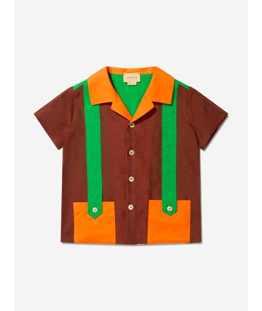 Gucci Boys Cotton GG Jacquard Shirt En savoir plus