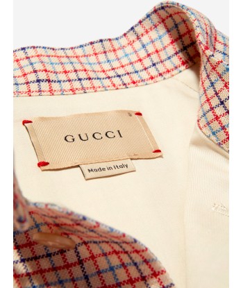 Gucci Girls Linen Logo Jacket pas cher